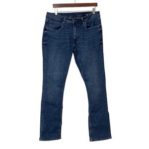 TPJ Slim Fit Jeans 33x32 Dark Wash Blue Denim Casual Festival Streetwear Classic